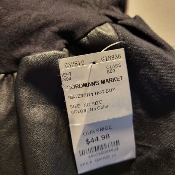 Jessica Simpson Maternity pants faux leather black front Women's XL NWT - Picture 5 of 8